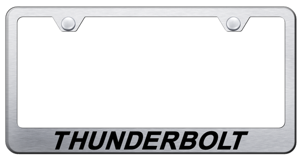 Ford Thunderbolt Stainless Steel Frame - Laser Etched Brushed License Plate Frame - LF.TBOLT.ES