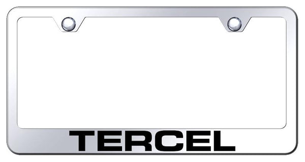 Toyota Tercel Chrome Laser Etched Standard License Frame - LF.TER.EC