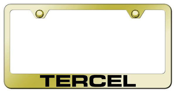 Toyota Tercel Gold Laser Etched Standard License Frame - LF.TER.EG