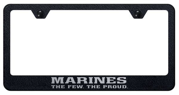 The Few The Proud Stainless Frame - Etched Rugged Black License Plate Frame - LF.TFTP.ERB