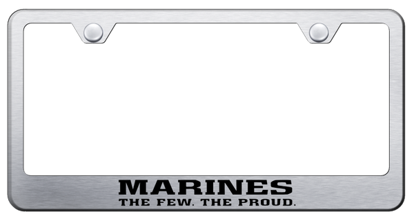 The Few The Proud Stainless Steel Frame - Etched Brushed License Plate Frame - LF.TFTP.ES