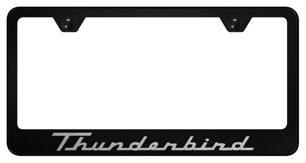 Ford Thunderbird Black Laser Etched Standard License Frame - LF.THU.EB