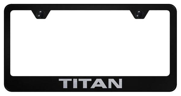 Nissan Titan Black Laser Etched Standard License Frame - LF.TIT.EB