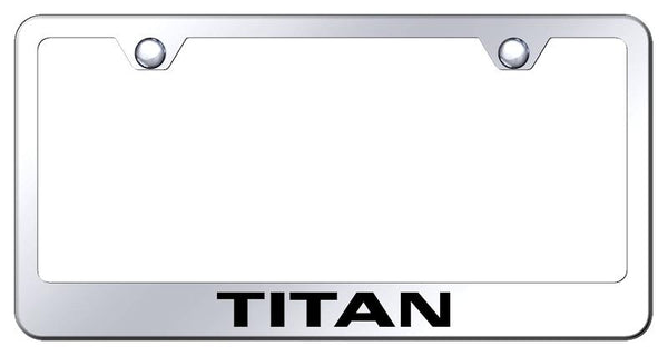 Nissan Titan Chrome Laser Etched Standard License Frame - LF.TIT.EC