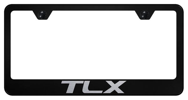 Acura TLX Black Laser Etched Standard License Frame - LF.TLX.EB