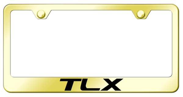 Acura TLX Stainless Steel Frame - Laser Etched Gold License Plate Frame - LF.TLX.EG