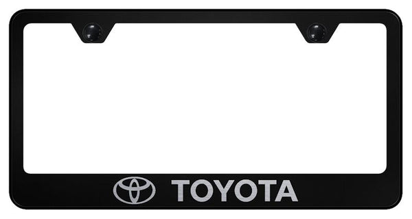 Toyota Toyota Black Laser Etched Standard License Frame - LF.TOY.EB