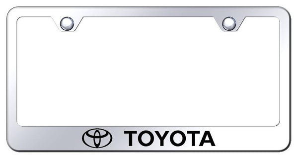 Toyota Toyota Chrome Laser Etched Standard License Frame - LF.TOY.EC