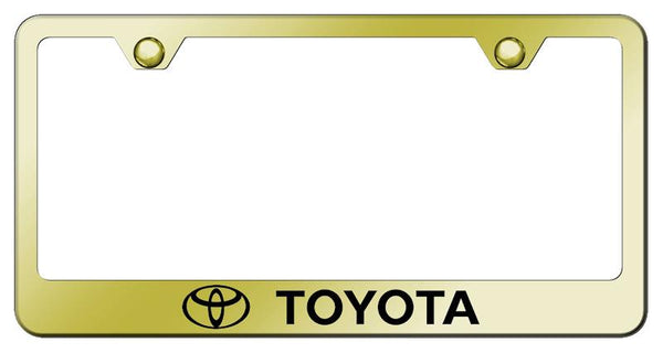 Toyota Toyota Gold Laser Etched Standard License Frame - LF.TOY.EG