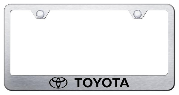 Toyota Toyota Brushed Stainless Steel Laser Etched Standard License Frame - LF.TOY.ES