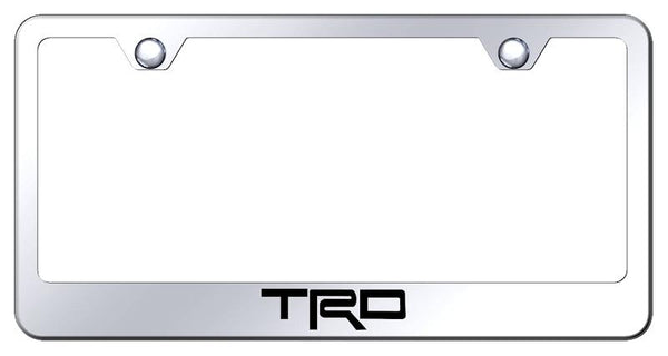 Toyota TRD Chrome Laser Etched Standard License Frame - LF.TRD.EC