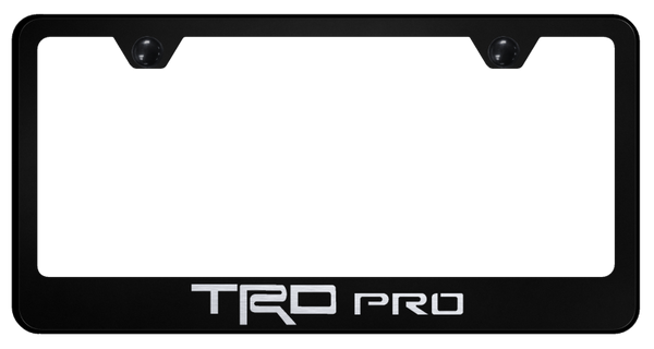 Toyota TRD Pro Stainless Steel Frame - Laser Etched Black License Plate Frame - LF.TRDP.EB