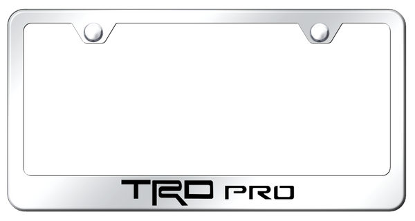 Toyota TRD Pro Stainless Steel Frame - Laser Etched Mirrored License Plate Frame - LF.TRDP.EC