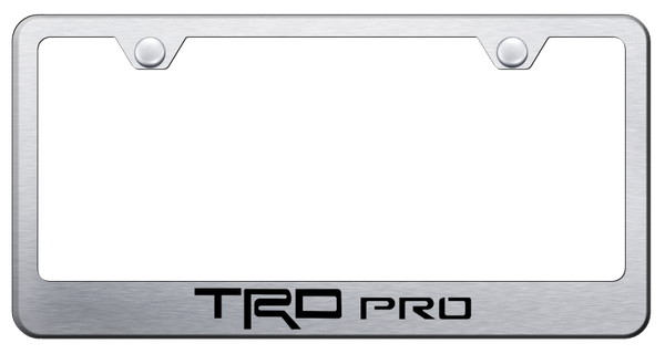 Toyota TRD Pro Stainless Steel Frame - Laser Etched Brushed License Plate Frame - LF.TRDP.ES