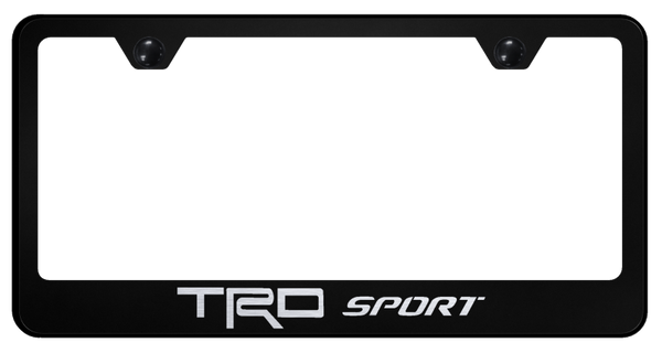 Toyota TRD Sport Stainless Steel Frame - Laser Etched Black License Plate Frame - LF.TRDS.EB