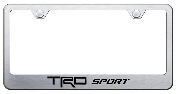 Toyota TRD Sport Stainless Steel Frame - Laser Etched Brushed License Plate Frame - LF.TRDS.ES