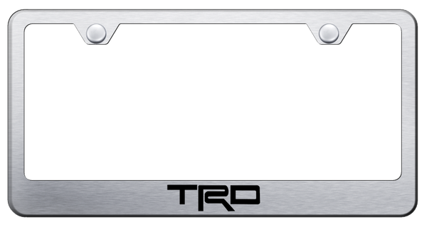 Toyota TRD Stainless Steel Frame - Laser Etched Brushed License Plate Frame - LF.TRD.ES