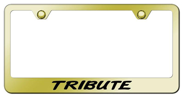 Mazda Tribute Gold Laser Etched Standard License Frame - LF.TRI.EG