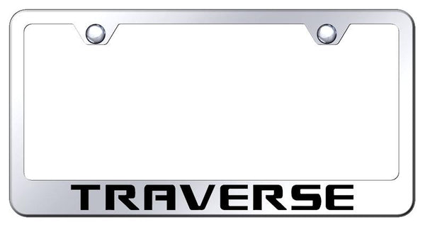 Chevrolet Traverse Chrome Laser Etched Standard License Frame - LF.TRV.EC