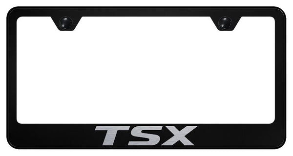 Acura TSX Black Laser Etched Standard License Frame - LF.TSX.EB