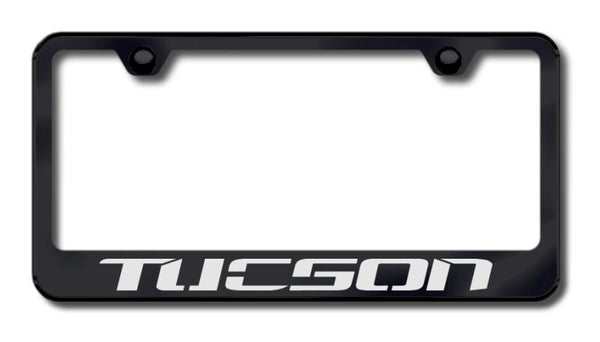 Hyundai Tucson Black Laser Etched Standard License Frame - LF.TUC.EB