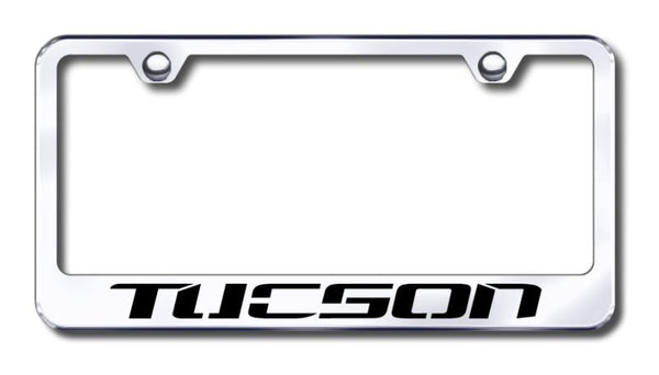 Hyundai Tucson Chrome Laser Etched Standard License Frame - LF.TUC.EC