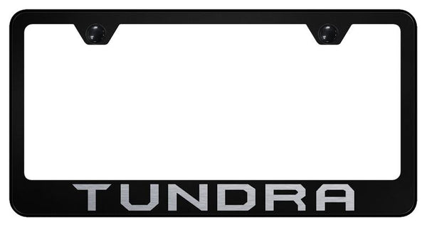 Toyota Tundra Black Laser Etched Standard License Frame - LF.TUN.EB