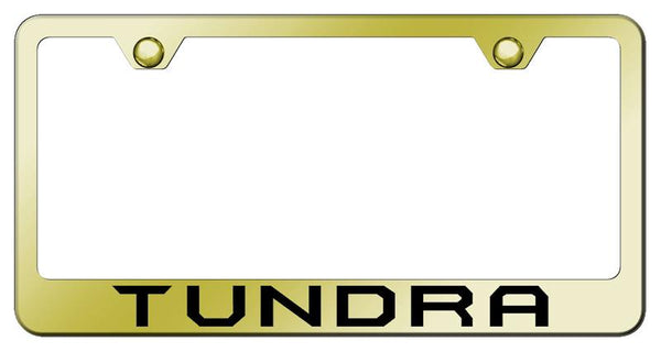 Toyota Tundra Gold Laser Etched Standard License Frame - LF.TUN.EG