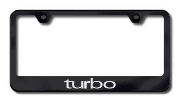 Turbo Black Laser Etched Standard License Frame - LF.TUR.EB