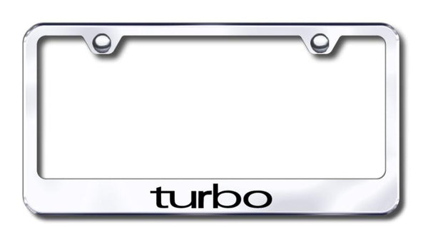 Turbo Chrome Laser Etched Standard License Frame - LF.TUR.EC