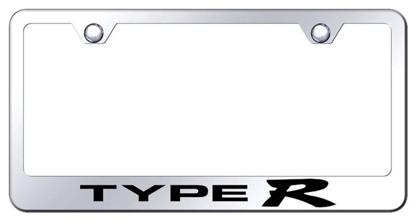 Acura Type R Chrome Laser Etched Standard License Frame - LF.TYR.EC