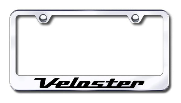 Hyundai Veloster Chrome Laser Etched Standard License Frame - LF.VEL.EC