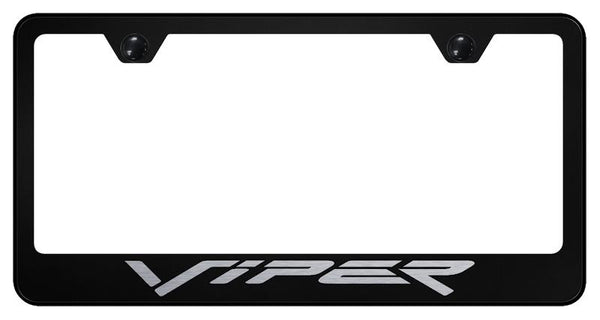 Dodge Viper Black Laser Etched Standard License Frame - LF.VIP.EB