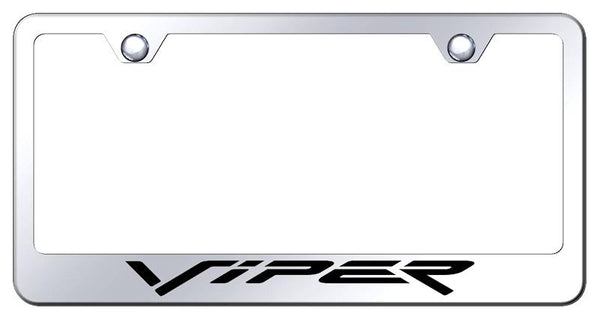 Dodge Viper Chrome Laser Etched Standard License Frame - LF.VIP.EC