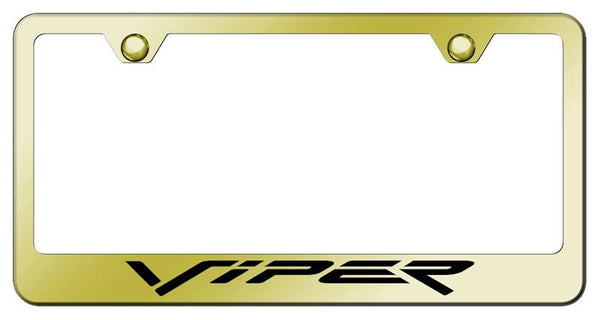 Dodge Viper Gold Laser Etched Standard License Frame - LF.VIP.EG