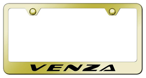 Toyota Venza Gold Laser Etched Standard License Frame - LF.VNZ.EG