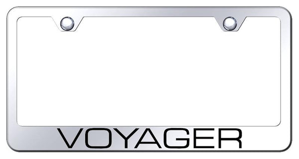 Dodge Voyager Chrome Laser Etched Standard License Frame - LF.VOY.EC