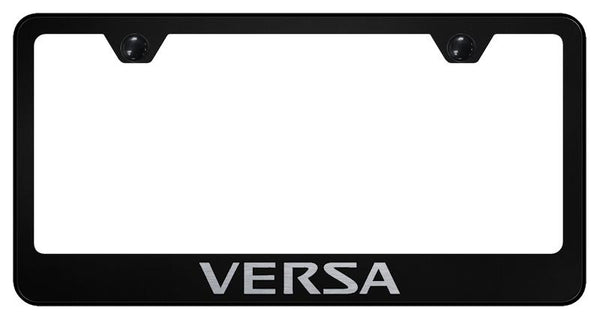 Nissan Versa Black Laser Etched Standard License Frame - LF.VSA.EB