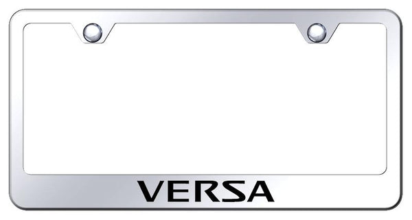 Nissan Versa Chrome Laser Etched Standard License Frame - LF.VSA.EC