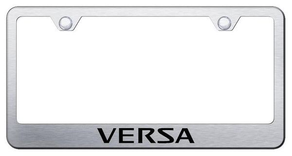 Nissan Versa Brushed Stainless Steel Laser Etched Standard License Frame - LF.VSA.ES