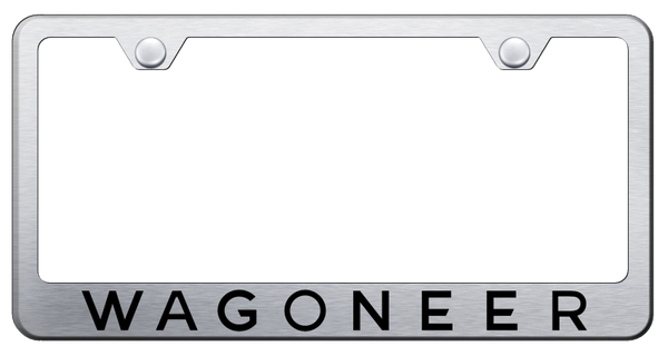 Jeep Wagoneer Stainless Steel Frame - Laser Etched Brushed License Plate Frame - LF.WAG.ES