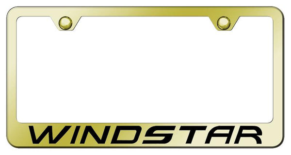 Ford Windstar Gold Laser Etched Standard License Frame - LF.WIN.EG