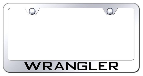 Jeep Wrangler Chrome Laser Etched Standard License Frame - LF.WRA.EC