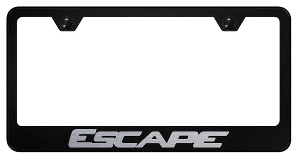 Ford Escape Black Laser Etched Standard License Frame - LF.XCA.EB