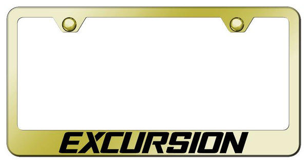 Ford Excursion Gold Laser Etched Standard License Frame - LF.XCU.EG