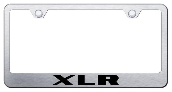 Cadillac XLR Brushed Stainless Steel Laser Etched Standard License Frame - LF.XLR.ES