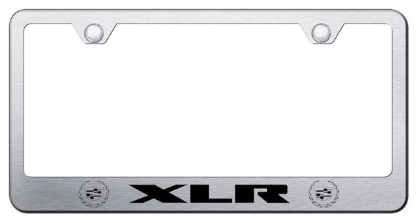 Cadillac XLR Brushed Stainless Steel Laser Etched Standard License Frame - LF.XLR2.ES