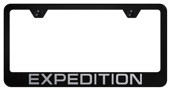 Ford Expedition Black Laser Etched Standard License Frame - LF.XPD.EB