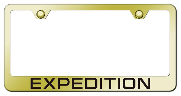 Ford Expedition Gold Laser Etched Standard License Frame - LF.XPD.EG