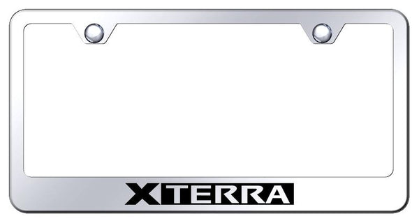 Nissan Xterra Chrome Laser Etched Standard License Frame - LF.XTE.EC